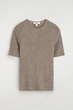 Футболка COS Merino Wool T-shirt Жіноча Beige mélange M (1319333002) - изображение 7