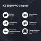 Гібридні внутрішньоканальні навушники Linsoul KZ ZS10 PRO 2, потужний бас, дротові навушники, навушники для геймерів, 10-мм динамічний драйвер, навушники гібридні - зображення 6