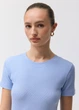 Футболка жіноча в рубчик Diverse NADIANKA 262 XL Світло-блакитний (5905384258618) - зображення 3