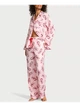 Жіноча піжама (Штани + Сорочка) Victoria's Secret (287117967852) Signature Satin Long Pajama Set L рожева - зображення 1