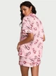 Жіноча піжама (Шорти + Сорочка) Victoria's Secret (299587916452) Signature Satin Short Pajama Set M рожева - зображення 2