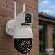 Уличная IP камера видеонаблюдения двойная поворотная с удаленным доступом UKC 3+3mp Dual Camera CAD P12 WIFI IP 350\90 V380PRO - изображение 5