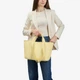 Сумка женская кожаная с двумя парами ручек шоппер средняя Regina Notte Shopper 2771 Светло-желтый - изображение 2
