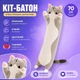 Мягкая игрушка обнимашка кот батон 70см серый - изображение 1