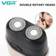 Аккумуляторная электробритва VGR V-345, Машинка для бритья / Электрическая бритва для лица Серая - изображение 3