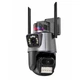 Уличная охранная WIFI камера видеонаблюдения Dual Lens Поворотная камера с сиреной P11 (356035) - изображение 5