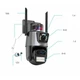 Уличная охранная WIFI камера видеонаблюдения Dual Lens Поворотная камера с сиреной P11 (356035) - изображение 6