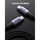 Дата USB-C кабель USB-C 2.0m 240W space gray Ugreen (90440) (345451) - зображення 5