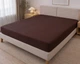 Простынь на резинке LARA сатин-страйп LUX chocolate d13232 160х200х25 - изображение 1
