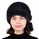 Женская шапка норковая Меховой Стиль Шарик Роза 54/60 Баклажанный (049/F) - изображение 2