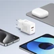 Зарядний пристрій Baseus Cube Fast Charger C+U 30W EU Moon White - зображення 10