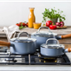 Набір ковшів з кришками GreenPan Mayflower Pro, 16/18/20 см, 1,05/2,1/3,1 л з керам. покриттям - зображення 2