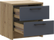 Прикроватная тумба Doros Ронди 40 х 35 х 40 см Дуб Артизан/Антрацит (41516286) - изображение 5