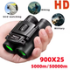 Cкладной бинокль 900x25 HD 5000 м, легкий бинокуляр для охоты наблюдения, мини-телескоп большой дальности 10Х зум, BAK4 FMC + чехол - изображение 1