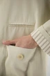 Жіночий осінньо-весняний плащ Casual з манжетами та поясом Basic (молочний, XL), 119649, 119640 - зображення 5