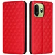 Чохол Deexe Rhombus Book для OnePlus 15T - Red - зображення 1