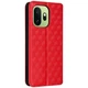 Чохол Deexe Rhombus Book для OnePlus 15T - Red - зображення 7