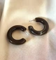 Серьги бижутерия Акриловые кольца средние jeweston Коричневые - изображение 9