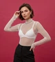 Жіночий гольф у велику сітку прозора кофта fishnet лонгслів сітка для вечірок S/M Білий (100112) - зображення 1