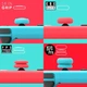 Накладки на стики Skull & Co. (Blue/Red) 6в1 для Nintendo Switch / Switch OLED / LITE - изображение 3