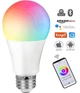 Лампочка розумна LED E27 RGB з керуванням через застосунок регулювання яскравості та кольору 2700-6500K Bluetooth підключення без хаба сценарії таймер енергоефективна потужність 15W Tuya Smart Light освітлення - зображення 3