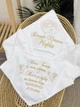 Крыжма для мальчика Family Tradition велюровая махра пике косичка с вышивкой 100х100 см Ангелы на небесах - изображение 1