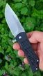 Складаний ніж Camillus Dominator Black Linerlock DDR Design, титанове покриття клинка, скелетна рукоятка, відкриття за плавник - зображення 3