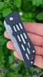 Складаний ніж Camillus Dominator Black Linerlock DDR Design, титанове покриття клинка, скелетна рукоятка, відкриття за плавник - зображення 11
