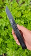 Складний тактичний ніж Elite Tactical GUARDSMAN ELUDER Folder, клинок D2 Tanto, складна гарда, склобій, All Black - зображення 6