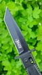 Складний тактичний ніж Elite Tactical GUARDSMAN ELUDER Folder, клинок D2 Tanto, складна гарда, склобій, All Black - зображення 7