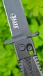 Складний тактичний ніж Elite Tactical GUARDSMAN ELUDER Folder, клинок D2 Tanto, складна гарда, склобій, All Black - зображення 8