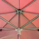 Садова парасоля 3×4 м прямокутна червона ART 3×4red, велика вулична парасоля для тераси, дачі, кафе та захисту від сонця - зображення 7