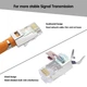 Екранований мережевий роз'єм VCELINK Gen 2 RJ45 Cat7 Cat6A кабель з навантажувальною планкою та захисними ковпачками (my-15043) - зображення 5