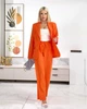 Жіночий класичний лляний костюм (брюки+жакет) Uaclothes 48 Помаранчевий (like37970-184011361) - зображення 3