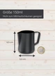 Пітчер (молочник) із нержавіючої сталі 150 мл Lambda Coffee Barista HU-XI-201 чорний (my-15261) - изображение 2