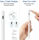 Стілус AICase для iPad з функцією блокування долонь, сумісний з Active Pencil (2018–2020 рр.), iPad Pro (11/12,9 дюйма), білий (my-13126) - изображение 3