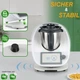 Легко ковзна бамбукова роликова дошка/слайдер PUERSI TMG-P-2 для Thermomix TM6/TM5, 2-го покоління з коліщатками, білосніжний (my-14090) - зображення 4