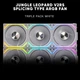 Комплект із трьох вентиляторів Jungle Leopard Splice Type ARGB PC UNI з послідовним підключенням 120 мм V2RS білий (my-18031) - изображение 3