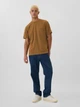 Футболка хлопковая длинная мужская GAP 220451581 L Коричневая (1159860575) - изображение 3