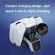 Зарядная станция для PS5 DualSense Aolion док станция для двух геймпадов быстрая зарядка подставка белый - изображение 6