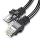 Патч-корд 3м UTP cat 6 RJ45 TopSpeed Ethernet Round Cable Black Essager (EXCWXY-JSC01) - изображение 1