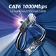 Патч-корд 3м UTP cat 6 RJ45 TopSpeed Ethernet Round Cable Black Essager (EXCWXY-JSC01) - изображение 2