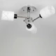 Люстра потолочная Light House SH-20513/3 CR+BK 370*300*160 E27 хром + черный, плафоны белые - изображение 1