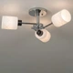 Люстра потолочная Light House SH-20513/3 CR+BK 370*300*160 E27 хром + черный, плафоны белые - изображение 2