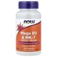 Витамины Now Foods Витамин D3 и MK-7 Mega D3 & MK-7 120 капсул - изображение 1