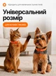 Ошейник для кошек и собак с колокольчиком, регулируемый 19–31 см, нейлоновый, для малых пород, с креплением для поводка (оранжевый) - изображение 3