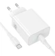 Зарядний пристрій Hoco C162A 40Вт USB Type-C білий з кабелем Type-C на Type-C для швидкого заряджання - зображення 1