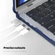 Накладка TPU PC для MacBook Pro 14 дюймов 2021 2023 2024 2025 Navy с подставками и защитой от ударов - изображение 6