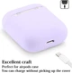 Футляр силіконовий з карабіном для AirPods 1 2 колір пурпуровий 39 - зображення 5