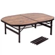 Стіл Bo-Camp Melrose Oval 120x80 см чорний та коричневий для кемпінгу та відпочинку максимальне навантаження 30 кг - зображення 2